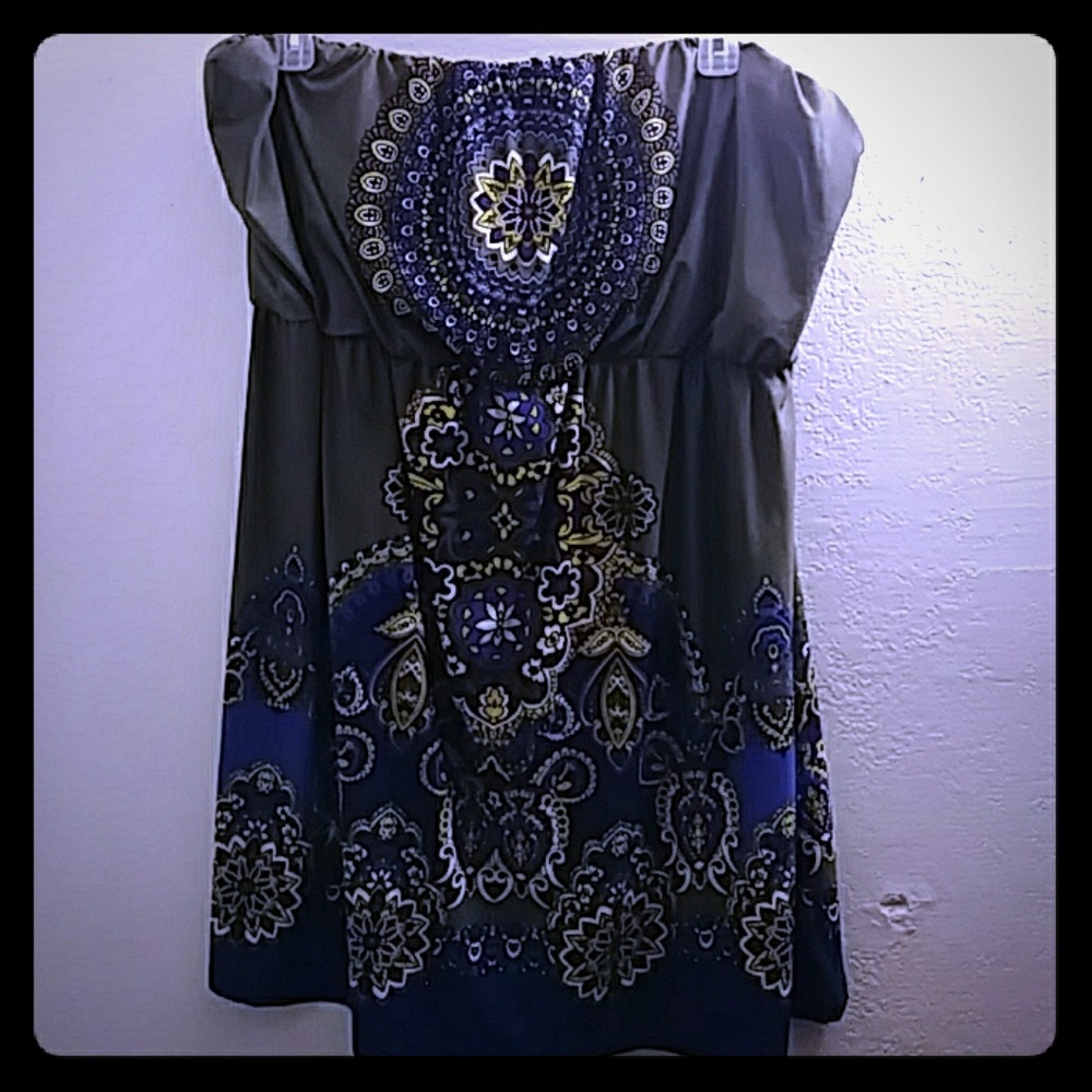 Plus size strapless dress